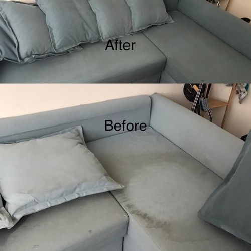 They did an excellent job cleaning my couch. It lo