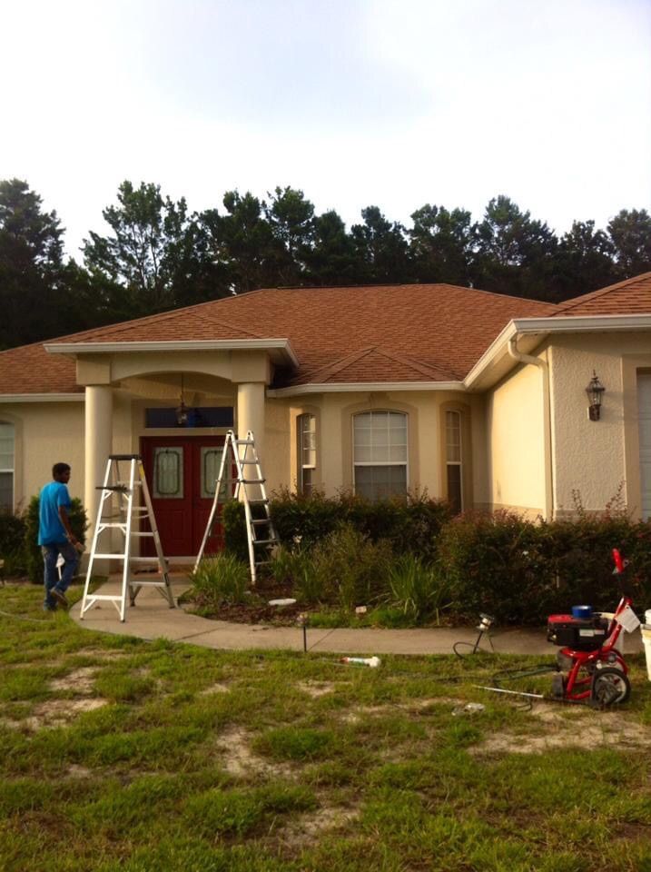 This project was in Clermont pressure wash then pa