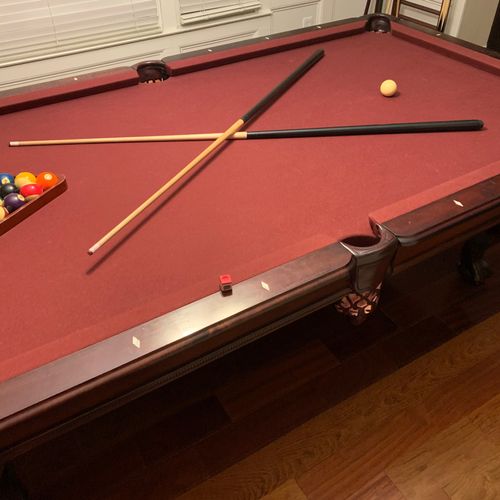 Rodney really knows his pool tables! Disassembled,