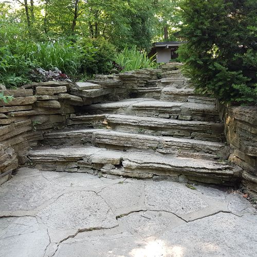 Stone stairs project - before