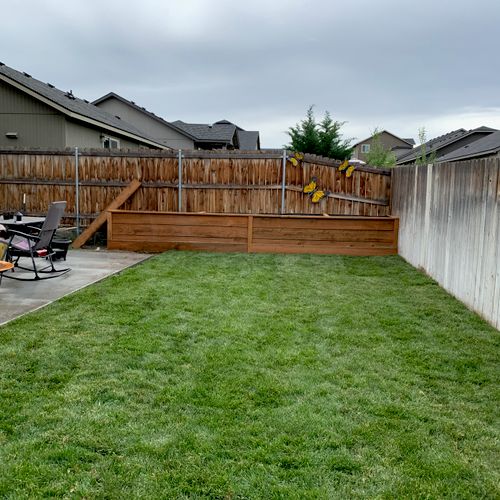 New sod for the customers backyard 