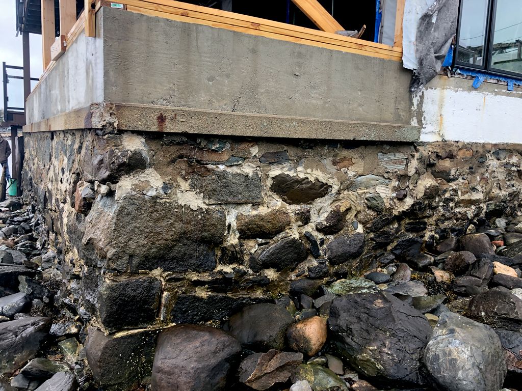 Evaluation of coastal rubble masonry foundations f