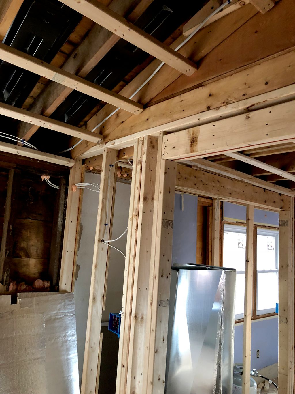 Addition roof and wall framing