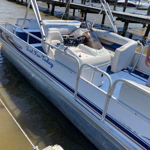My family and I bought a beautiful pontoon boat, a