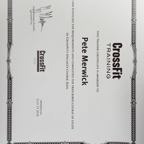 Crossfit Kids Certification 