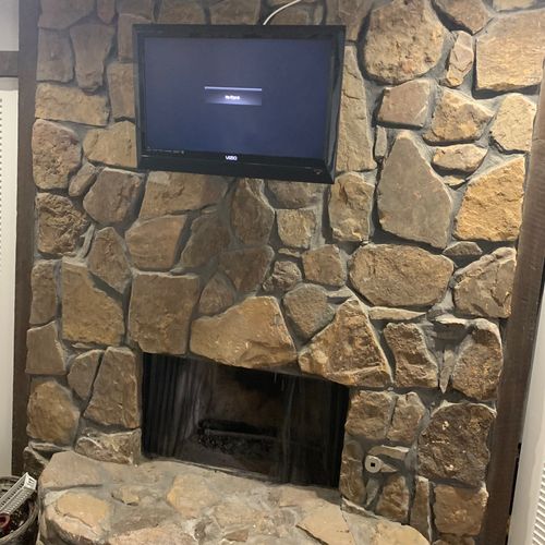 Hired to mount a TV to a chimney and will definite