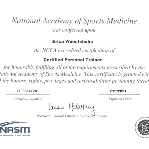 NCCA accredited certification