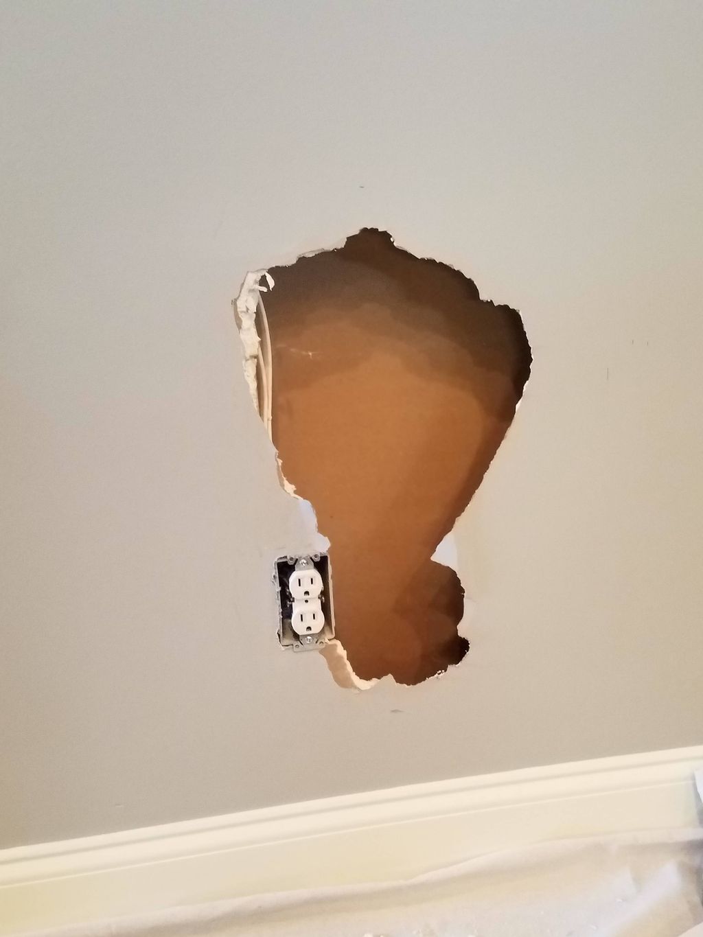 Drywall Patch/ Paint,  Before: