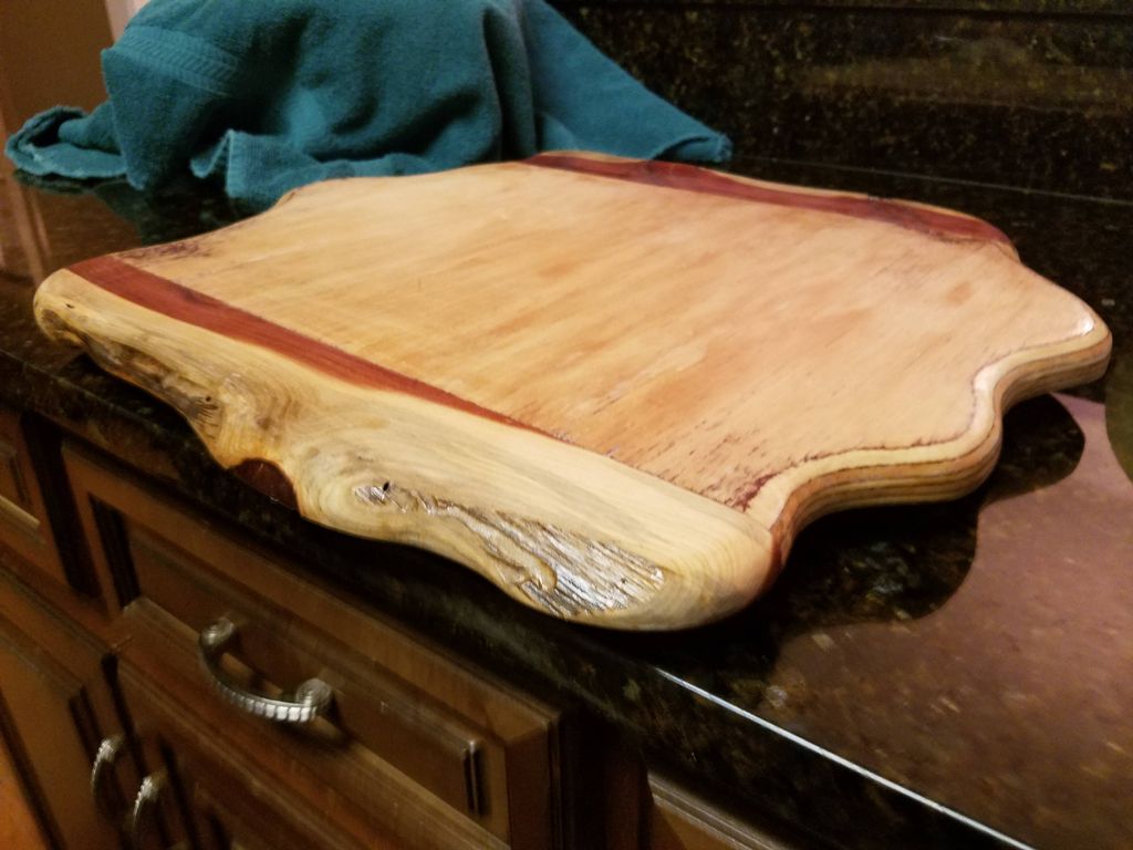 Custom Lazy Suzan Topper(Gift for Mom), Live Edge 