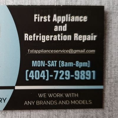 Avatar for First appliance and Refrigeration repair