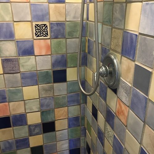Shower stall tiling