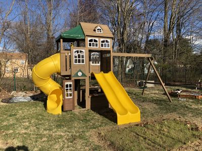 cedar summit lookout lodge 3 slide cedar playset