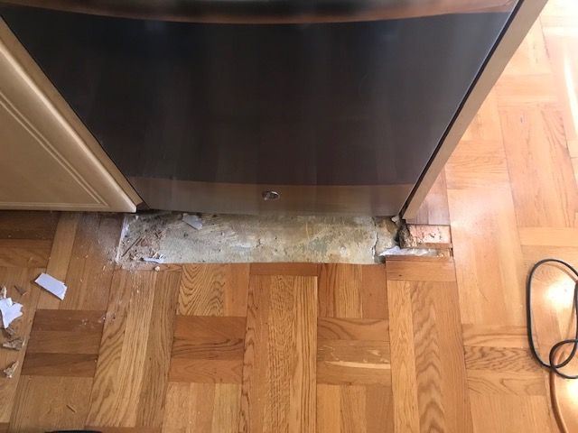 parquet floor before repair