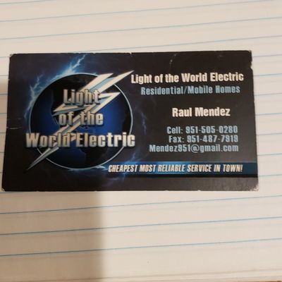 Avatar for Light of the World Electric inc