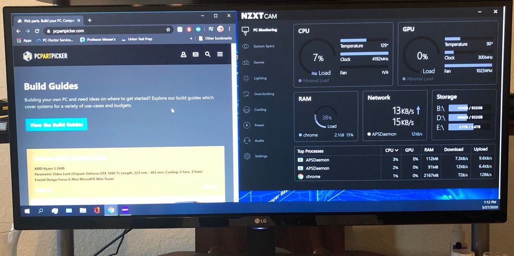LG 34" for research and Monitoring