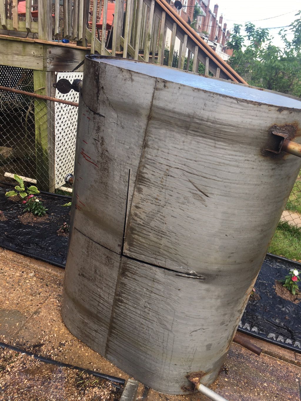 First oil tank removal.