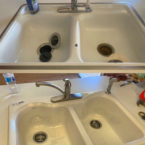 Before and after work of my sink