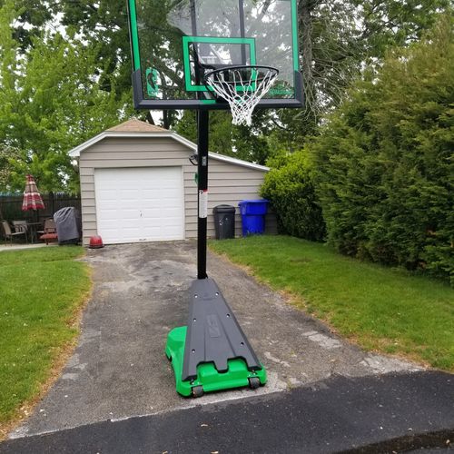 I bought a basketball hoop for my son and it was i