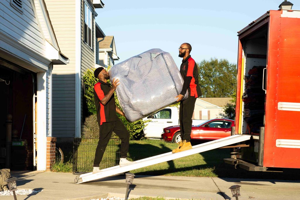 Handling customers furniture with care. 