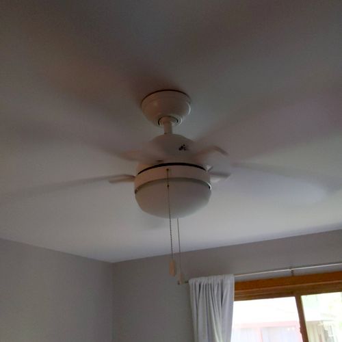 They were able to install this ceiling fan in less