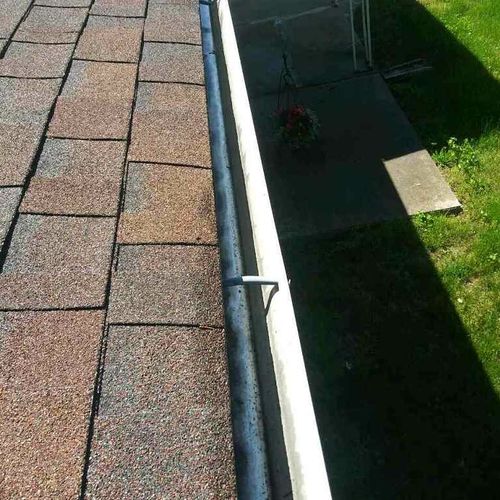 I had my gutters cleaned today,  the service was d