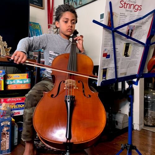 My son is serious when it comes to cello and I am 