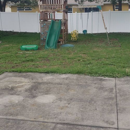 We just moved in and needed to remove a playset. G