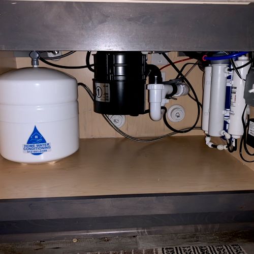 Andy did a great job installing my reverse osmosis