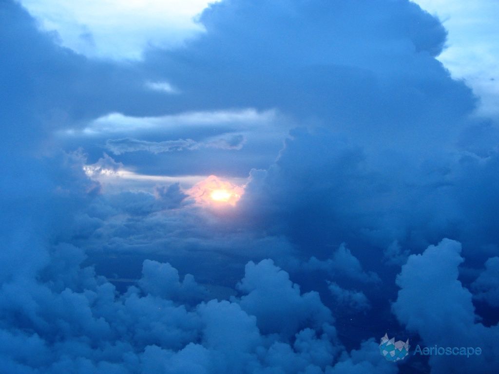 Sunset at 30 thousand feet