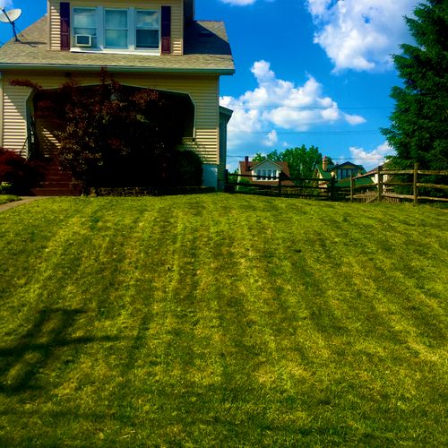 After Lawn Mowing, Edging & Trimming 