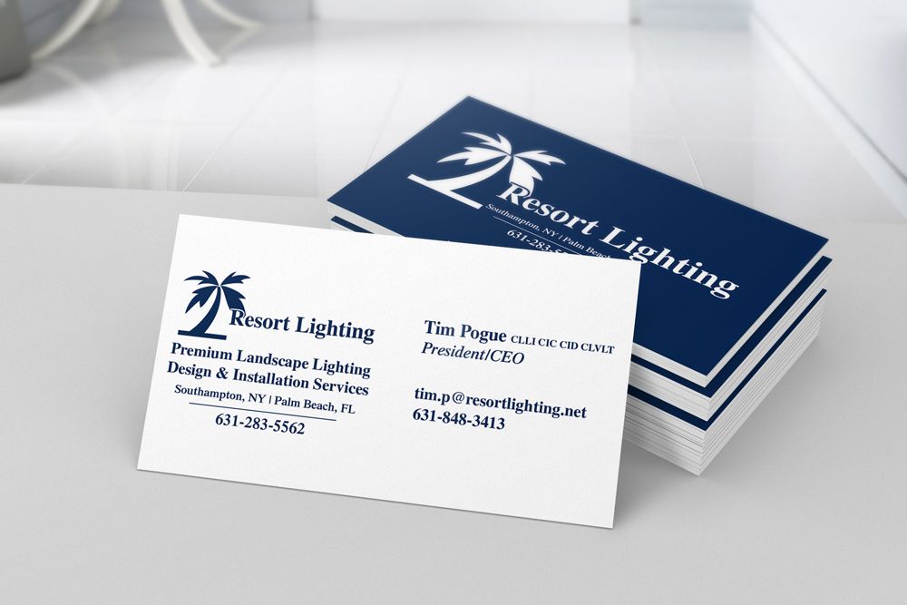 Business Card design for NY based client, Resort L