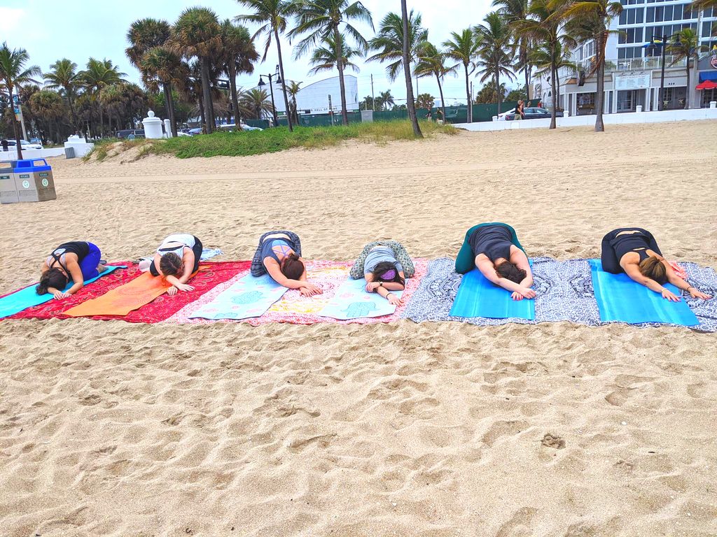 Bachelorette Yoga on Ft Lauderdale Beach