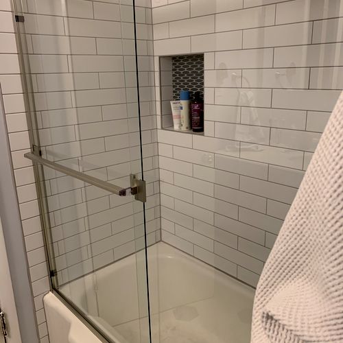 He did such a great job installing our shower door