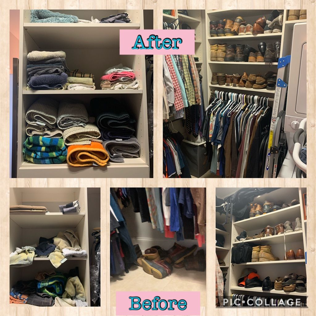 Closet organization/cleaning 