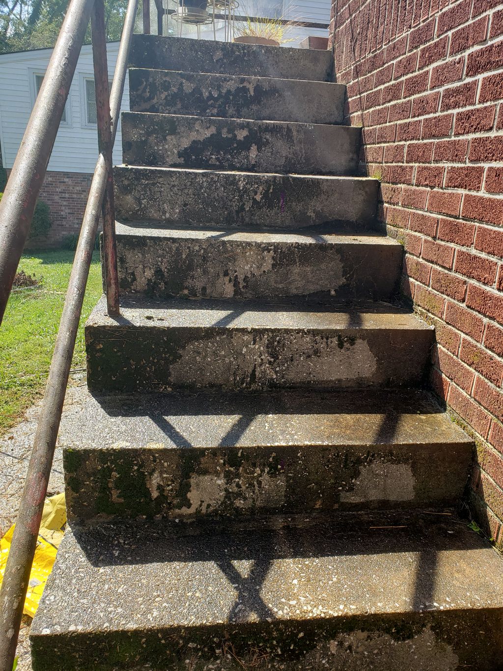 Before: pressure washing