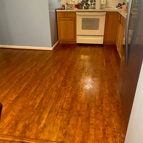 Baseboard, floor and kitchen cleaning 
