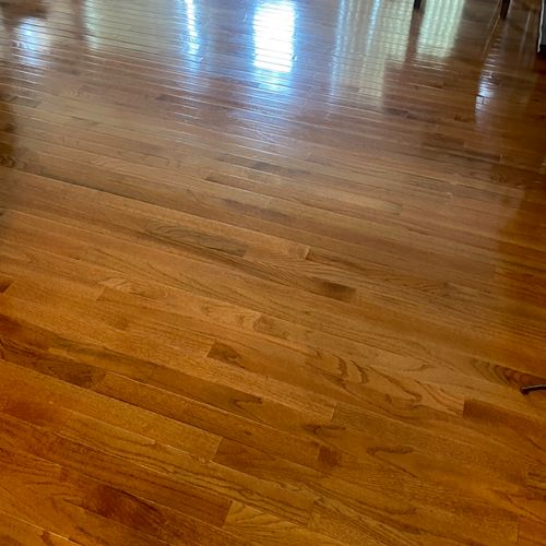 Hardwood floor cleaning and conditioning 