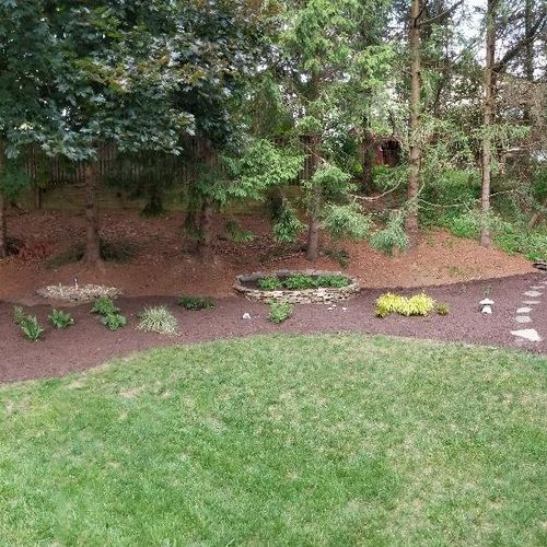Edging and bulk mulching job was great. Our yard i