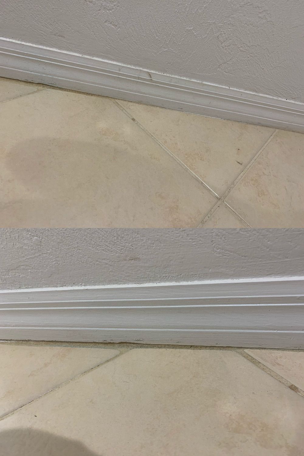 The baseboard I cleaned 
