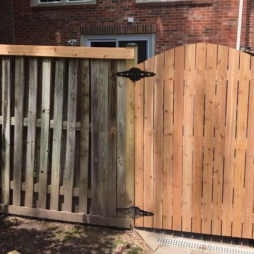 They did a wonderful job on the fence and gate rep
