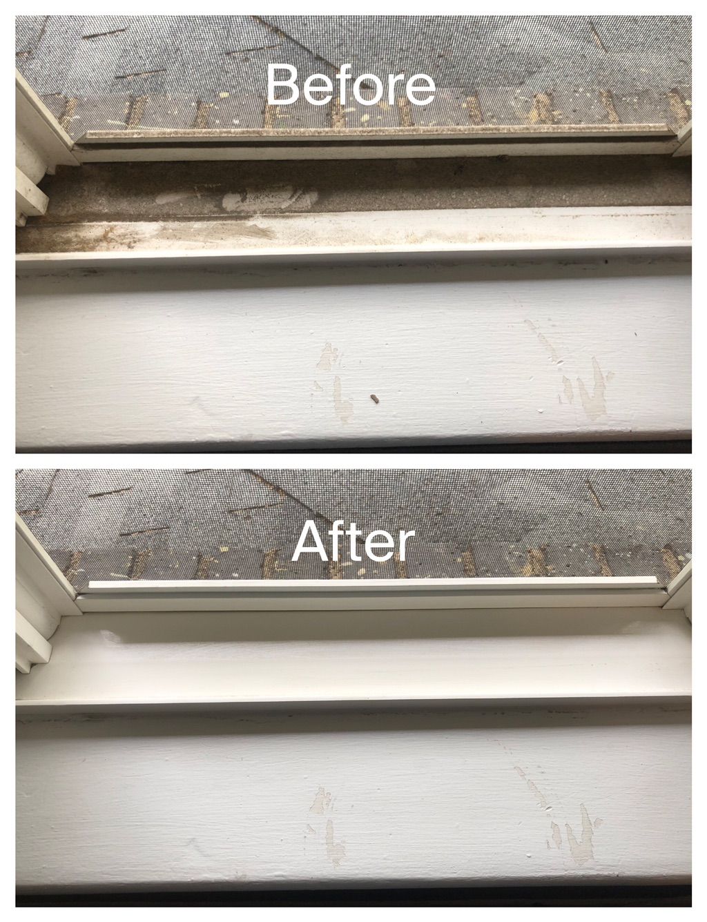 Spotless window sills 