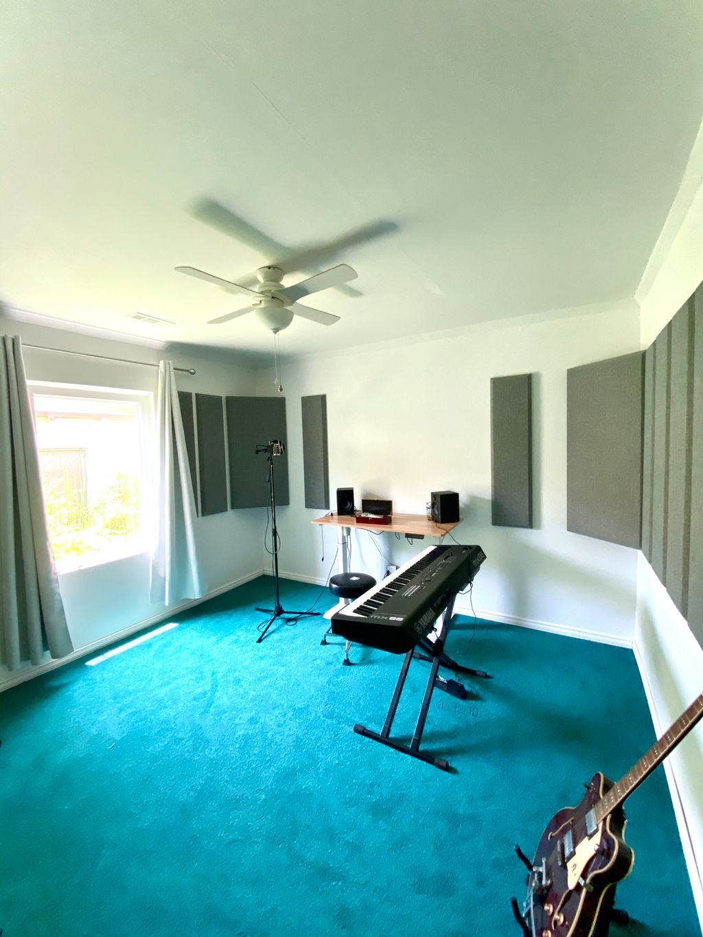 Sound Proofed and Treated Recording Room