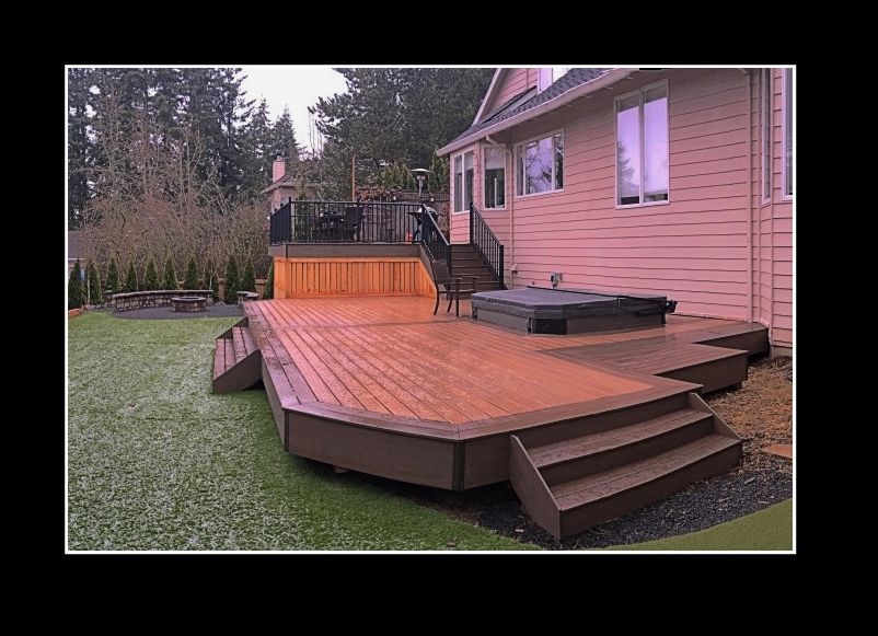 The contrasting colors really made this patio pop.