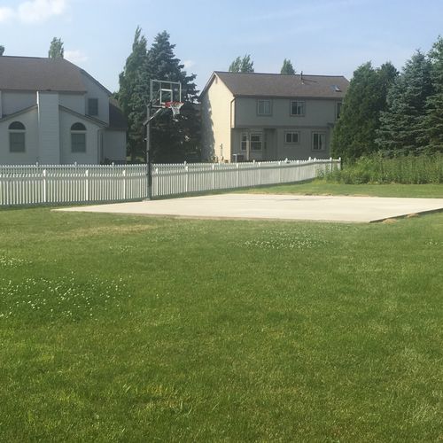 They came and put my basketball court up with no p
