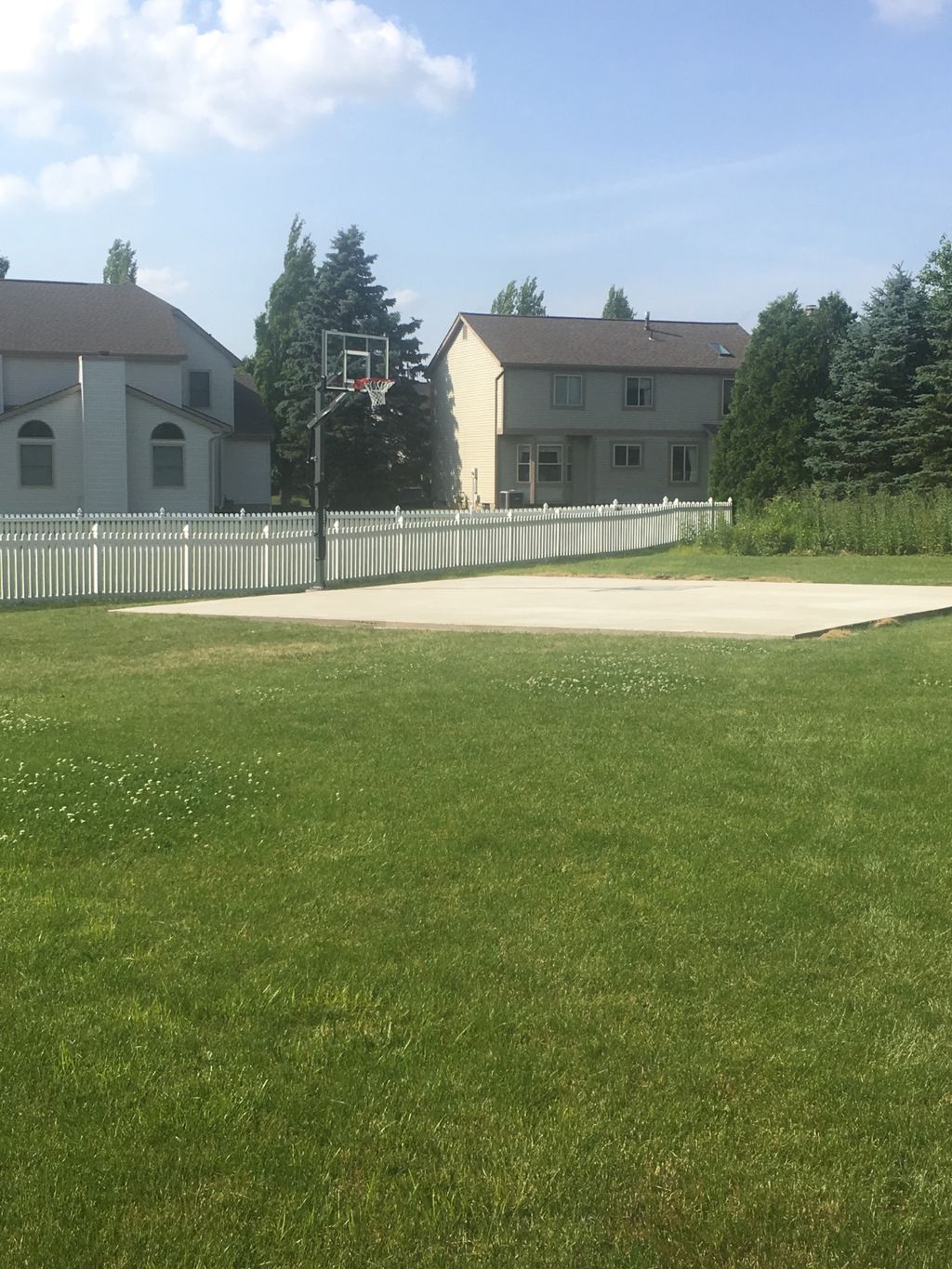 They came and put my basketball court up with no p