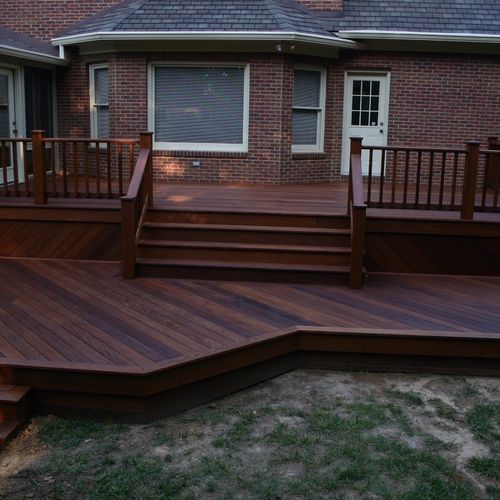 Iron wood deck.