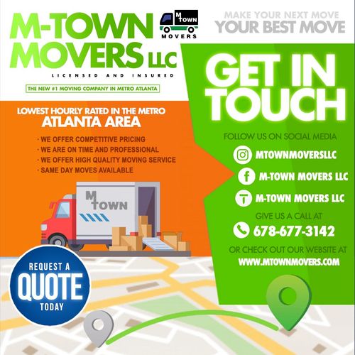 Out Of Town Movers M-Town Movers Llc - Atlanta, Ga