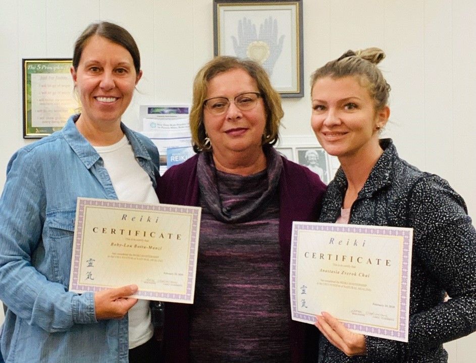 With Reiki Master students
