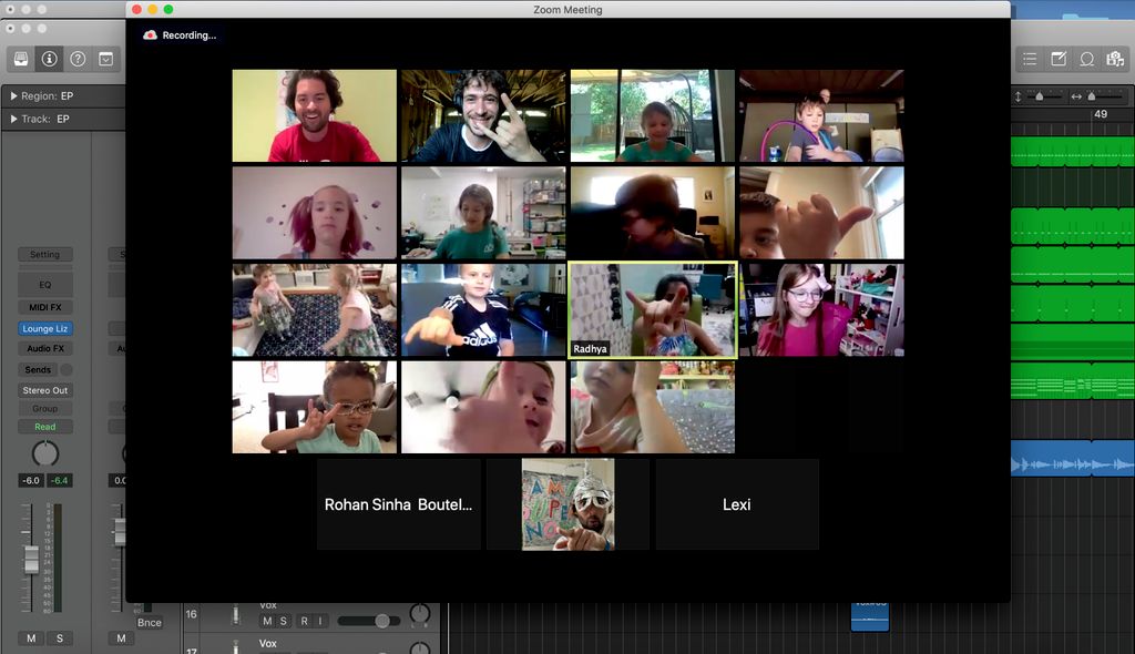Songwriting lesson at virtual summercamp!