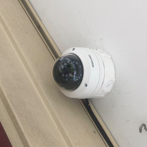 I had Jim install security cameras and outdoor spe